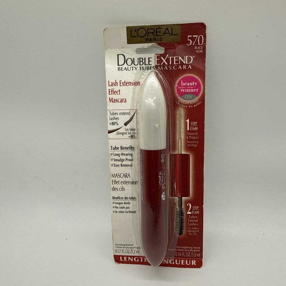 Mascara Loreal Double Extend beauty Tubes Technology 0.17oz #570 Black